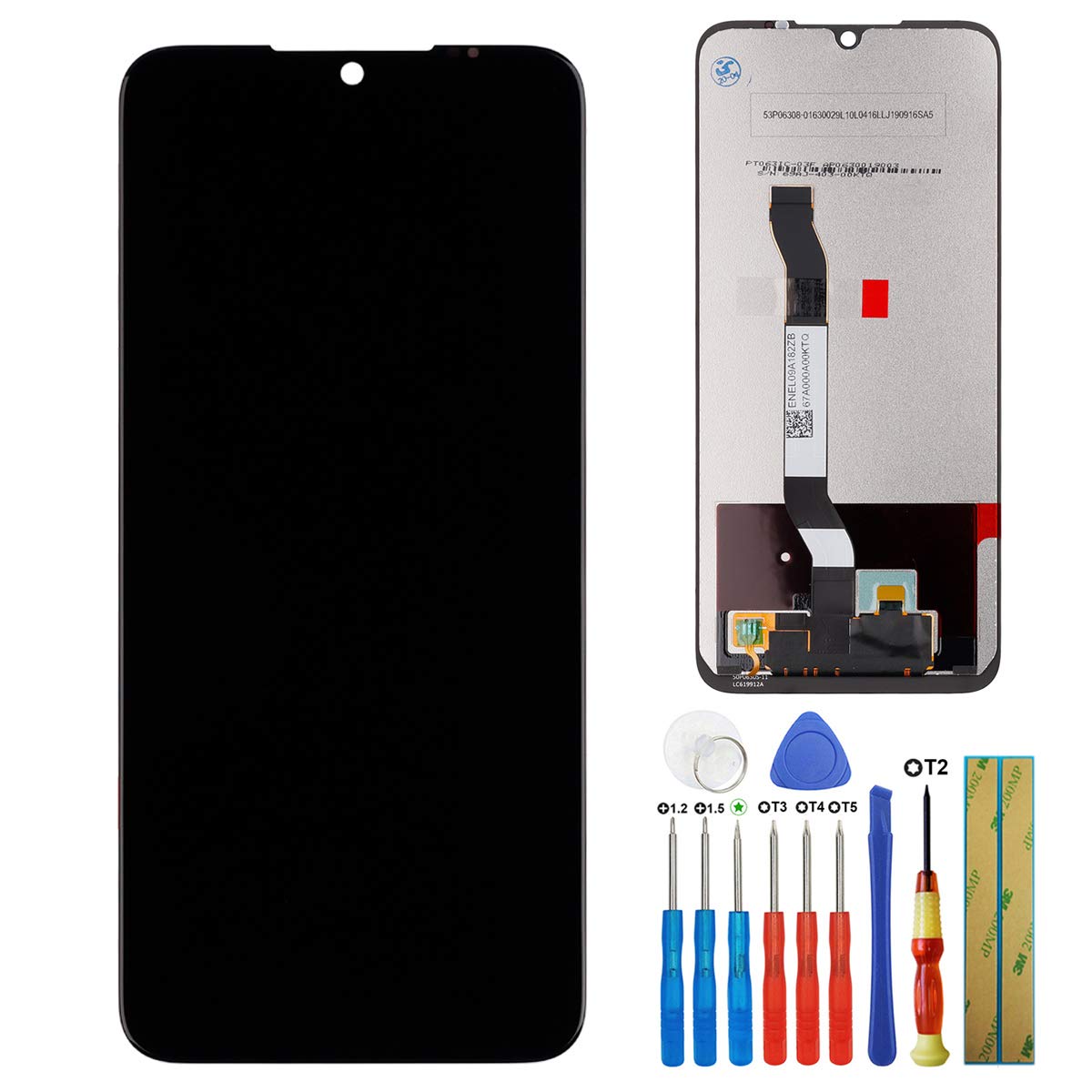 E-YIIVIIL LCD Display Compatible with Xiaomi Redmi Note 8T M1908C3XG (Black without Frame LCD Touch Screen with Tool Kit