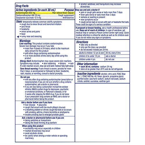 Vicks NyQuil, Cough, Cold & Flu Relief for High Blood Pressure, Sore
