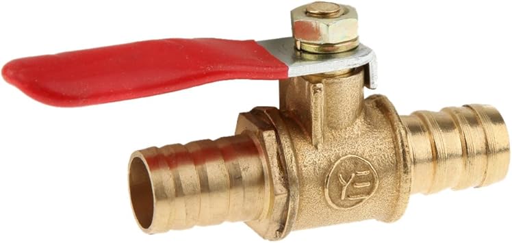 3 8 Laiton Robinet A Tournant Spherique Fluide Air Gaz Vidange Poignee Rouge Amazon Fr Bricolage