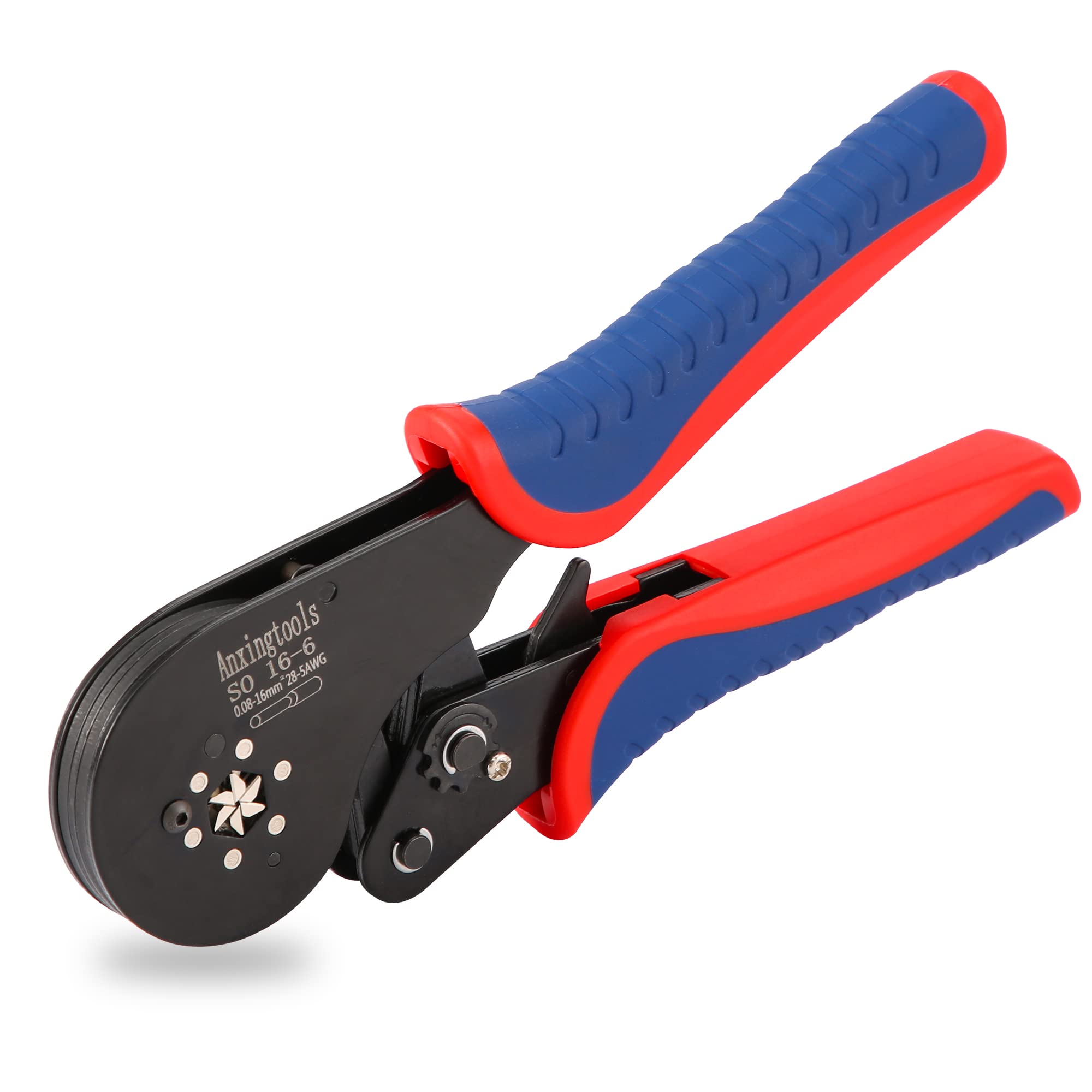 Hexagonal Ferrule Crimping Tool, Ferrules Crimp Tool and Hexagonal Wire Ferrule Crimper Used for 30-5 AWG/0.5-16mm² Cable End Sleeves
