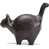 BRASSTAR Cast Iron 2'' Cat Statue Paper Weights Cute Animal Figurine Desk Office Home Decor Collectible TQGJPT164