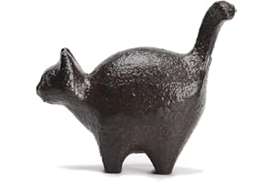 BRASSTAR Cast Iron 2'' Cat Statue Paper Weights Cute Animal Figurine Desk Office Home Decor Collectible TQGJPT164