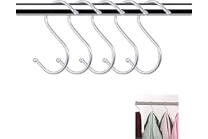 samisoler S Hooks Stainless Steel for Home -5 Pcs 1.5 * 2.6 Inch