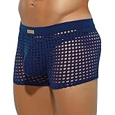 Arjen Kroos Men's Sexy Trunks Sheer Mesh Underwear Novelty Low Rise Lingerie
