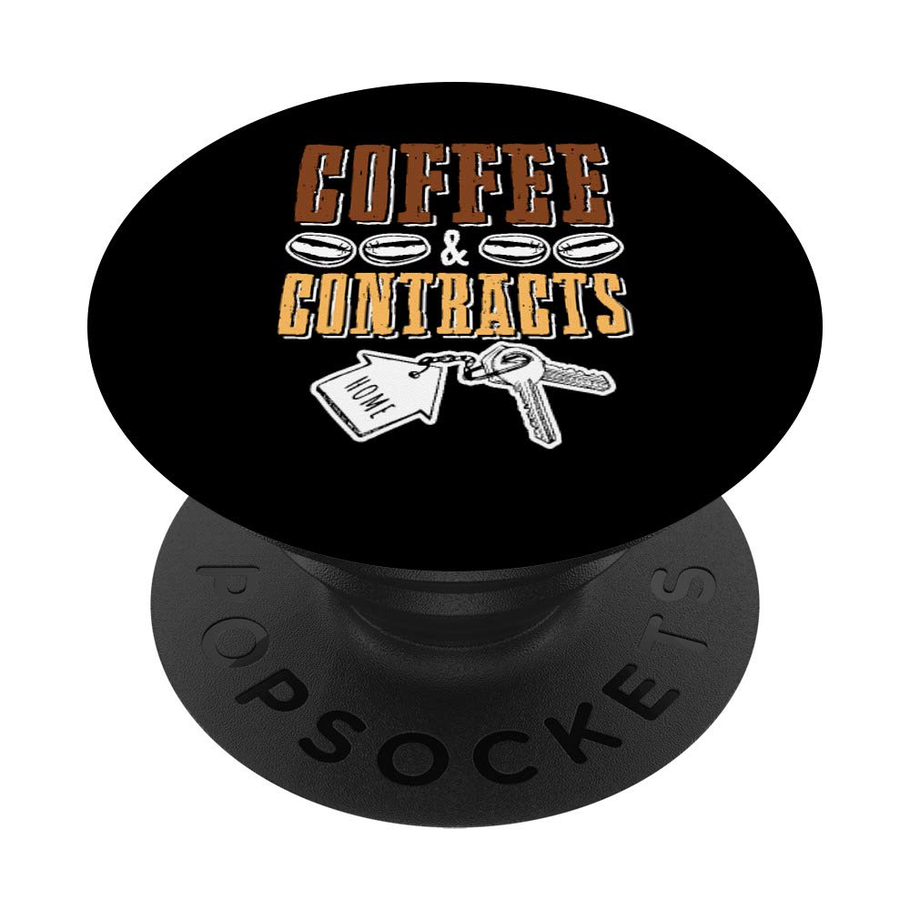 Funny Real Estate Sales Agent Coffee Lover Quote PopSockets Grip and Stand for Phones and Tablets