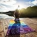 POSHFEEL Single Yoga Towels with Tassels Rainbow Chakra Tapestry Stripes Yoga Mats Beach Towel Style 1