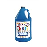 Colorations Paraben-Free Washable Blue Tempera Paint for Kids, 1 Gallon | Vibrant, Non-Toxic and Made in the USA, Classroom Must Haves, Bulk Arts &amp; Crafts Supplies