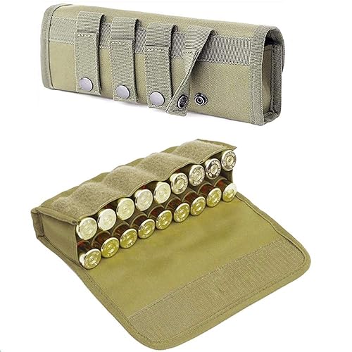 ACEXIER Bolsa De Munición Táctica Para Escopeta 12/20 (18 Cartuchos) – Nailon 600D, Sistema MOLLE, Cierre Velcro