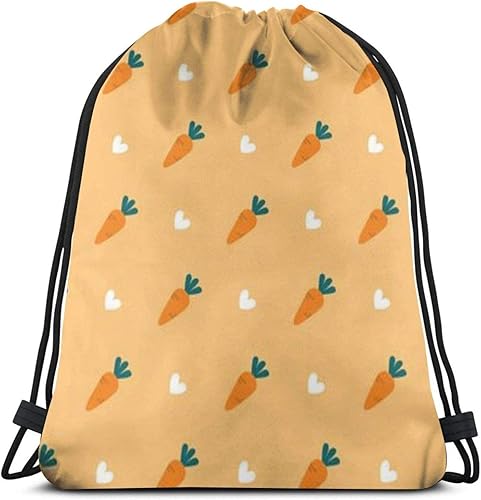 Amazon Co Jp にんじん かわいい ナップサック ジムサック スポーツバッグ 収納バッグ 巾着袋 バックパック 大容量 軽量 旅行 防水 部活 水泳 メンズ レディース 子供 おしゃれ 大きい シューズ バッグ