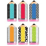 Creative Teaching Press Bold & Bright Striped & Spotted Pencils Cut Outs 6" (3283)