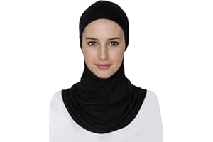 Lina & Lily Modal Jersey Full Coverage Ninja Hijab Undercap with Neck Cover for Muslim Women