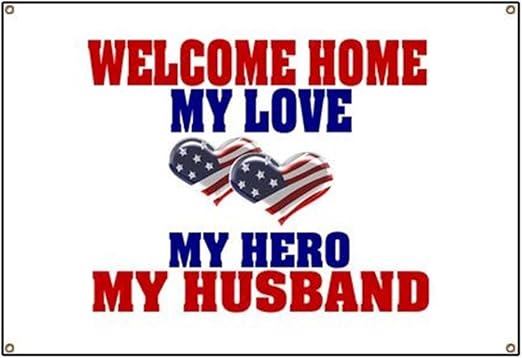 Amazon Com Cafepress Welcome Home Husband Vinyl Banner 44 X30
