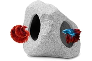 Aquazoo Premium Aquarium Decor, Fish Tank Decorations, Betta Fish Tank Accessories, Fish Rocks Hiding, Playing, Resting Spots - Avoid Aggressive Behavior (Alien)