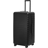 Away Trunk Checked Luggage, 31-inch Lightweight Hardside Spinner Suitcase | Lightweight &amp; Durable Suitcase, Premium 360&deg; Spinner Wheels, Interior Compression System, TSA-Approved Lock, Jet Black