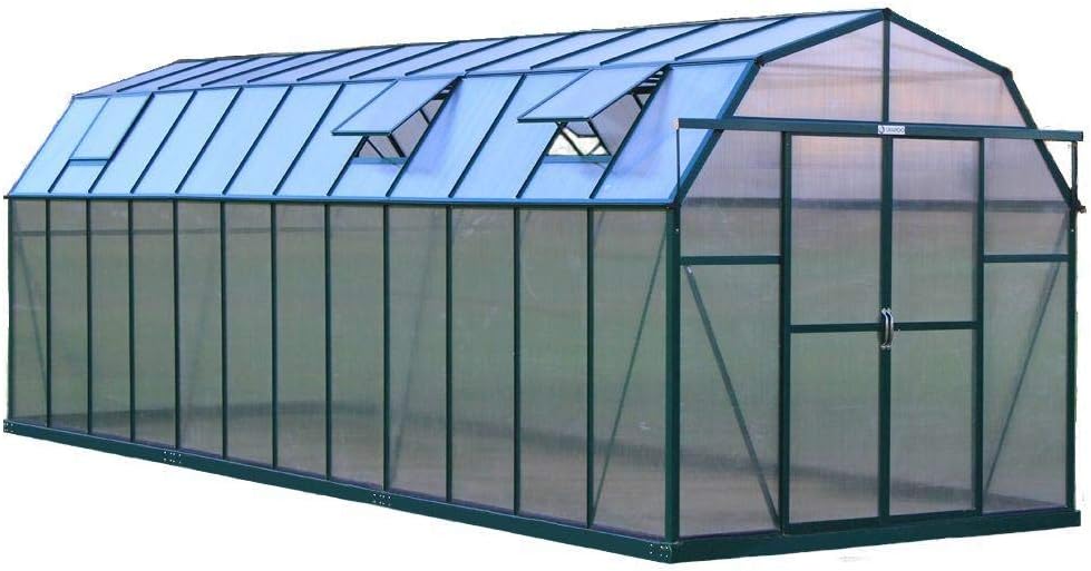 Grandio Elite 8x24 Greenhouse Kit - 10mm Twin-Wall Polycarbonate - Earth Anchoring Kit