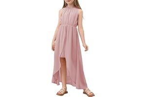 blibean Tween Girls 2024 Dresses Turtleneck Elegant Semi Formal Dress 6-15 Years