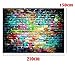 DODOING 7x5ft Colorful Brick Wall Vinyl Photography Backdrop Studio Prop Photo Background 2.1x1.5m