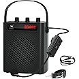 Voice Amplifier with Wireless Microphone & Speaker - Portable Bluetooth PA System, 30W Ultra-Light Rechargeable Hands-Free Megaphone for Teachers, Tour Guides & Outdoor Events - S93