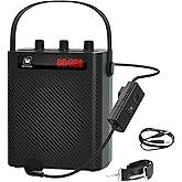 Voice Amplifier with Wireless Microphone & Speaker - Portable Bluetooth PA System, 30W Ultra-Light Rechargeable Hands-Free Megaphone for Teachers, Tour Guides & Outdoor Events - S93