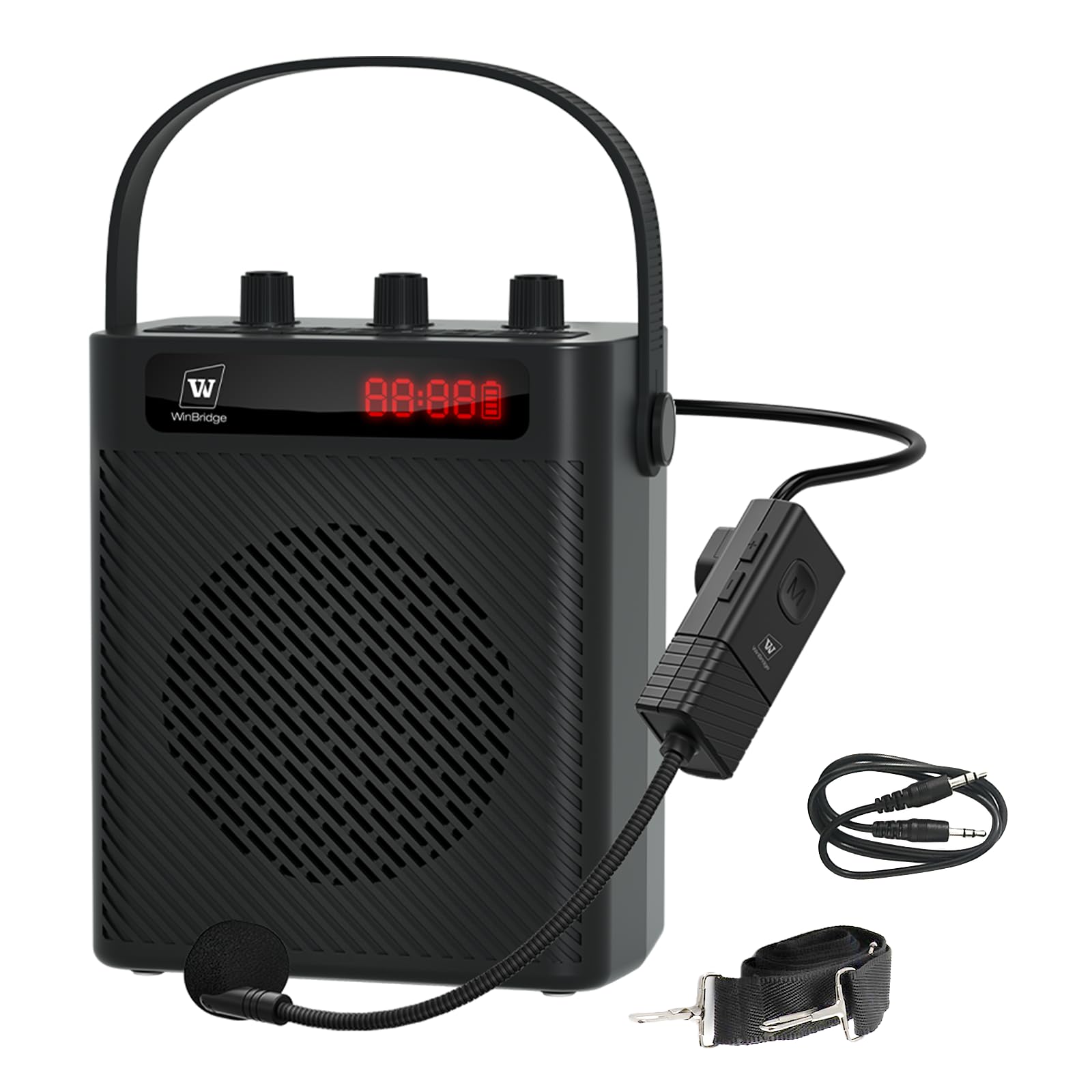 Photo 1 of Voice Amplifier with Wireless Microphone & Speaker - Portable Bluetooth PA System, 30W Ultra-Light Rechargeable Hands-Free Megaphone for Teachers, Tour Guides & Outdoor Events - S93