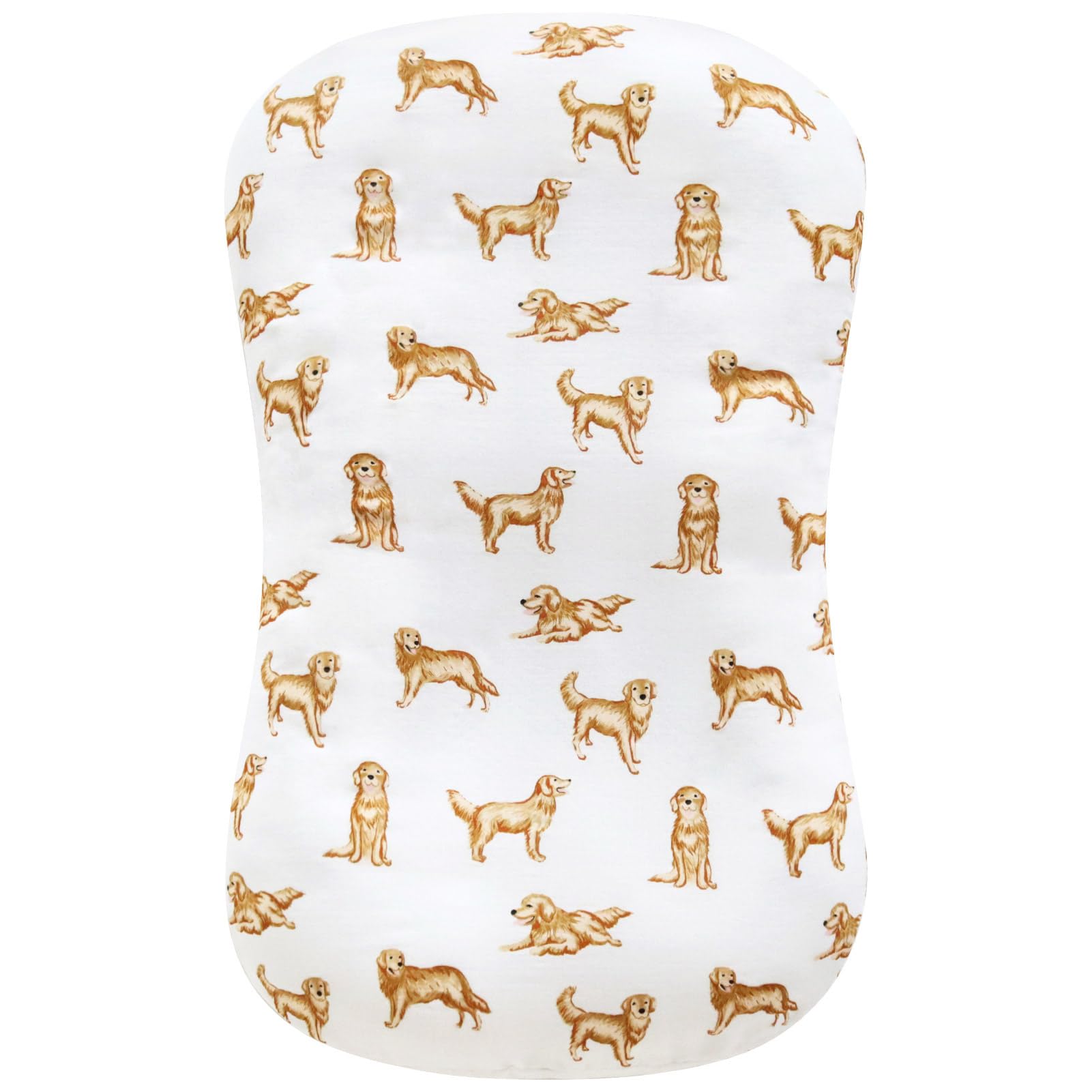 Photo 1 of LifeTree Muslin Baby Lounger Cover, Newborn Slipcover Lounger Cover for Boys Girls Infant, Soft 70% Viscose from Bamboo and 30% Cotton, 1 Pack Cover Only, GoldenRetriever Pattern