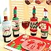 YEHUA 4 PCS Christmas Wine Bottle Cover Bags Ugly Sweater Wine Bottle Gift Bags for Holiday Décor Christmas Ornament and Home Party Decoration