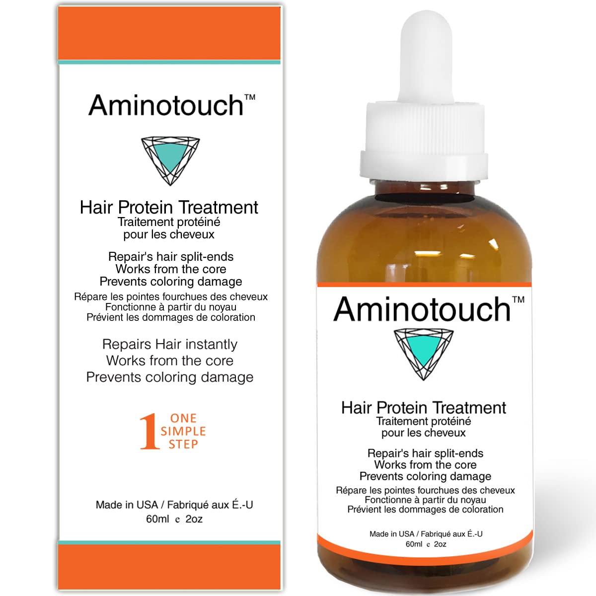 ‎Keratin Research Aminotouch Natural Hair Protein Treatment Oil, 60 ml