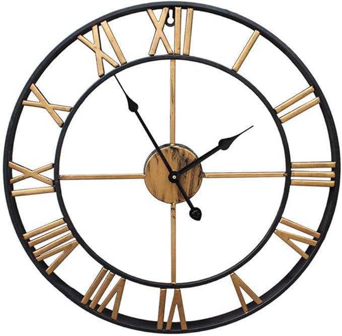 Optimal Products LARGE OUTDOOR GARDEN SKELETON WALL CLOCK BIG ROMAN