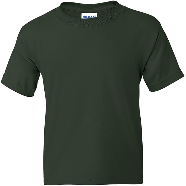 Gildan Youth Heavy Cotton T-Shirt — 100% Cotton, Irish Green, Size X-Small, Style 5000B - View #2