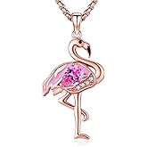 LOOVE Animal Cat/Cow/Owl/Dolphin/Turtle Necklace Sterling Silver Moonstone Abalone Shell Crystal Opal Cute Animals Jewelry Gift for Women