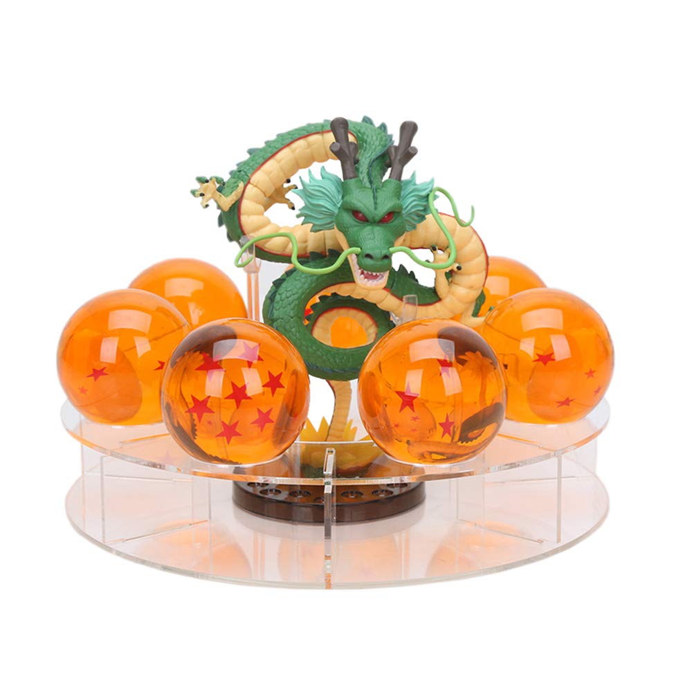Photo 1 of Mysika Resin Shenron Figure Dragon Shenlong Statue Set + 3.6cm Crystal Balls + Shelf with Gift Box for Business Halloween Christmas Holiday and Birthday Home Decoration