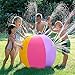 iYoYo 23.6 Inch Water Sprinkler Ball Inflatable Spray Ball Toy Beach Ball for Kids Outdoor Summer Ball Toy for Swimming Party Beach Pool Play, Colorful