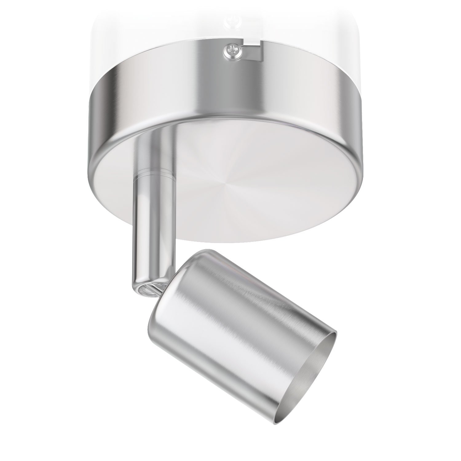 ledscom.de Ceiling Light/Wall Light LUNARA, Stainless Steel matt, 1x GU10 max. 25W