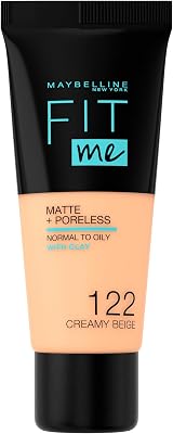 Maybelline Fit Me Foundation Matte + Poreless 122 Creamy Beige 30ml