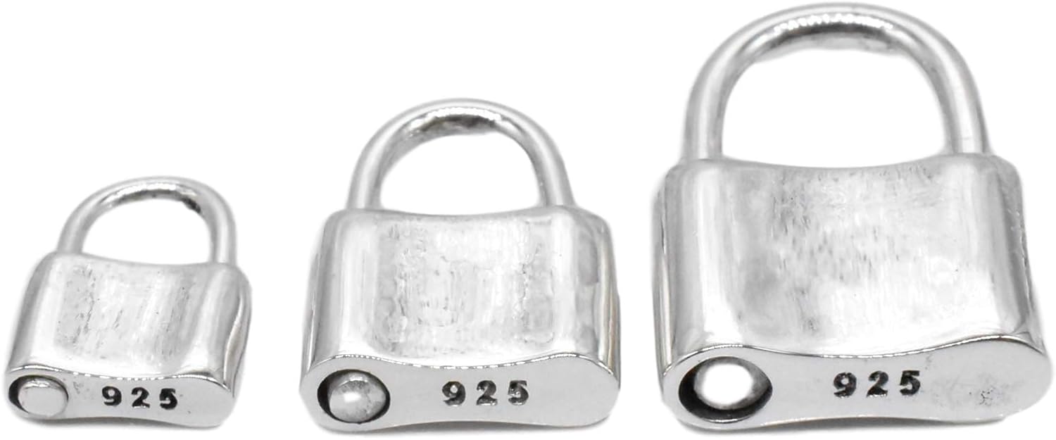 Sterling Silver Padlock Charms, Padlock Clasp, Lock Clasp, 925 Silver