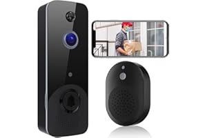 Housiwill Doorbell Camera Smart Video Doorbell with AI Smart Human Detection, 1080P HD Live Image, PIR Motion Detection, 2-Way Audio, 2.4G, Night Vision, Battery Powered (Battery Not)