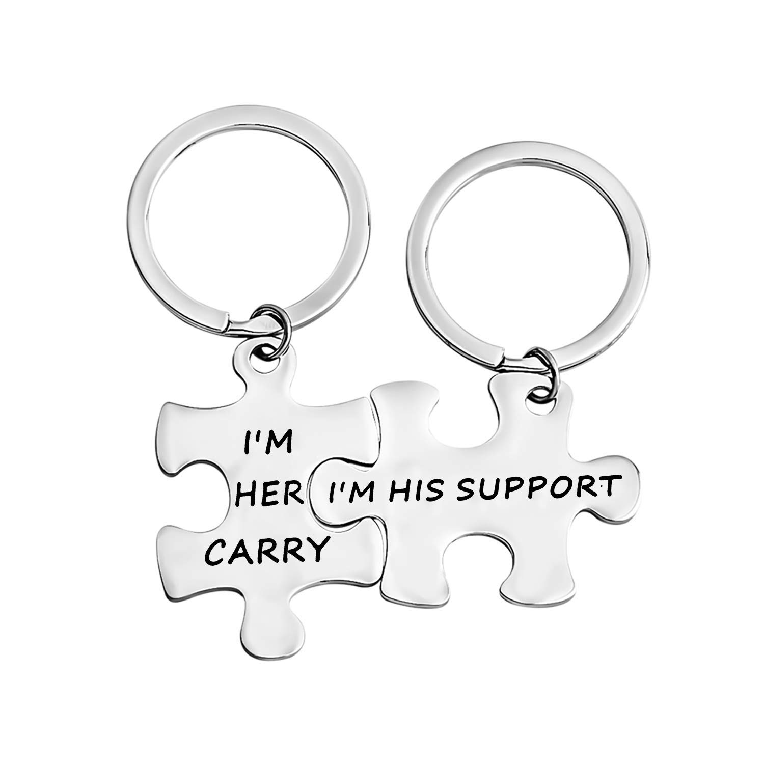 BNQL League of Legends lnspired Support and Carry Keychain Set (Silver)