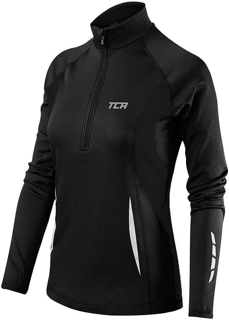 TCA Women's Winter Run Half-Zip Long Sleeve Running Top: Clothing