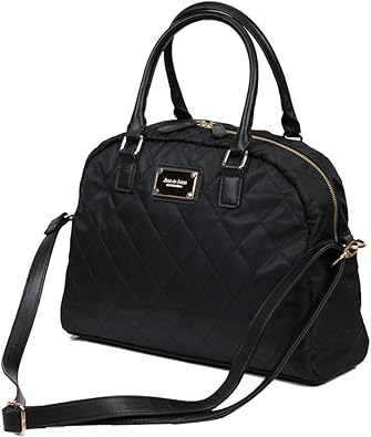 Amazon ミニボストンバッグ Ann De Anna 2way キルティング ショルダーバッグ ハンドバッグ Black Black シューズ バッグ