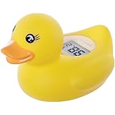 Dreambaby Duck Baby Bath Thermometer - Instant Read Digital Thermometer for Water and Room Temperature - Floating Baby Bath T