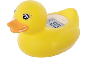 Dreambaby Duck Baby Bath Thermometer - Instant Read Digital Thermometer for Water and Room Temperature - Floating Baby Bath T
