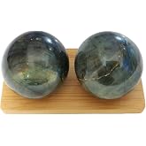 Top Chi Labradorite Baoding Balls for Hand Therapy, Exercise, and Stress Relief (Medium 1.6 Inch)