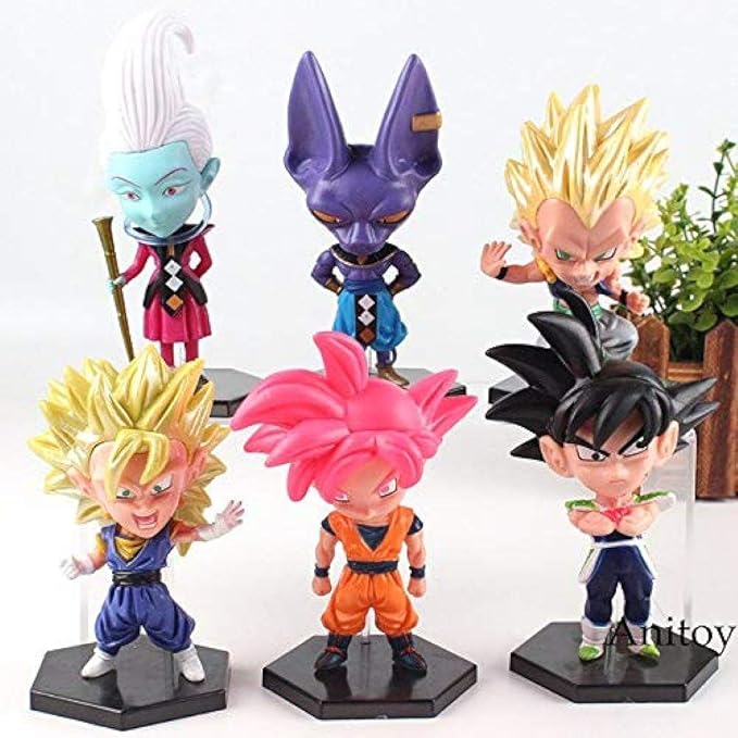 Amazon 図ドラゴンボール超サイヤ人デュースーパーサイヤ人3孫悟空ローズピッコロbeerus魔人ブウアニメ置物ジュエ6pcs セット9 5センチメートルのb Gzzxw 置物 オブジェ オンライン通販
