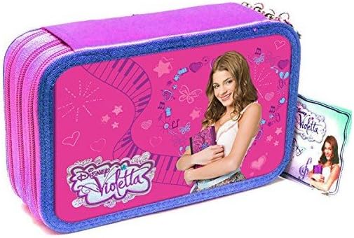 Violetta Astuccio Triplo Scuola 41 pezzi Disney Violetta Astuccio 3 zip
