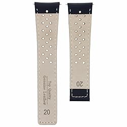 Ewatchparts 20-22mm Leather Watch Band Strap With