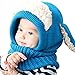IMLECK Magnificent Baby Unisex-Warm Puppy Cloak Scarf Shawl Baby Infant Smart Hat Blue
