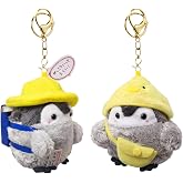Penguin Plush Keychain, Cute Cosplay Stuffed Animal Keyring for Women, Kawaii Backpack Charms and Purse Decor for Birthday