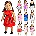 Barwa Clothes 5pcs Outdoor Casual Outfit Wear Dresses Clothes Fits for 18 Inches Dolls