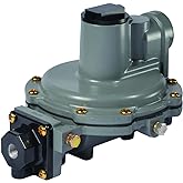 R632A-BCF Integral Two Stage Propane Regulator &ndash; LP Gas Pressure Control for Tank, 9"-13" WC, 1/4" x 1/2" NPT, 850,000 BTU, Residential Regulators