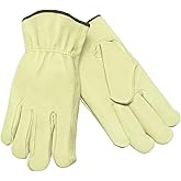 MCR Safety Gloves 3401XXXL Pigskin Leather Driver Gloves, XXX-Large, 1 Pair